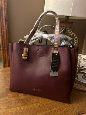 Nicole Miller New York Alexa Shopper Tote merlot vegan leather
